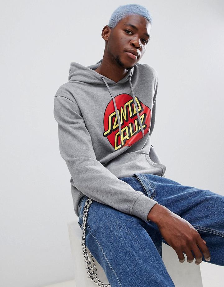 Santa Cruz Classic Dot Hoodie In Gray - Gray