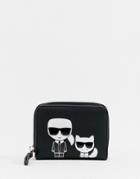 Karl Lagerfeld Iconic Small Zip Wallet - Black