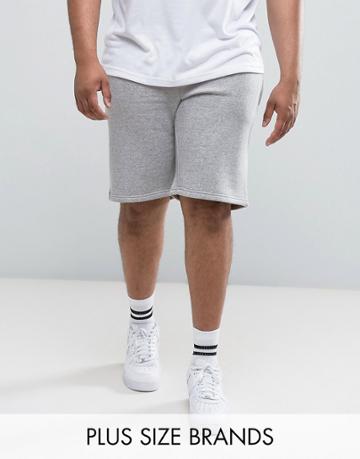 Defend London Plus Shorts In Gray With Logo - Gray