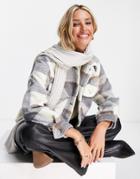 French Connection Rib Knit Scarf In Stone-neutral