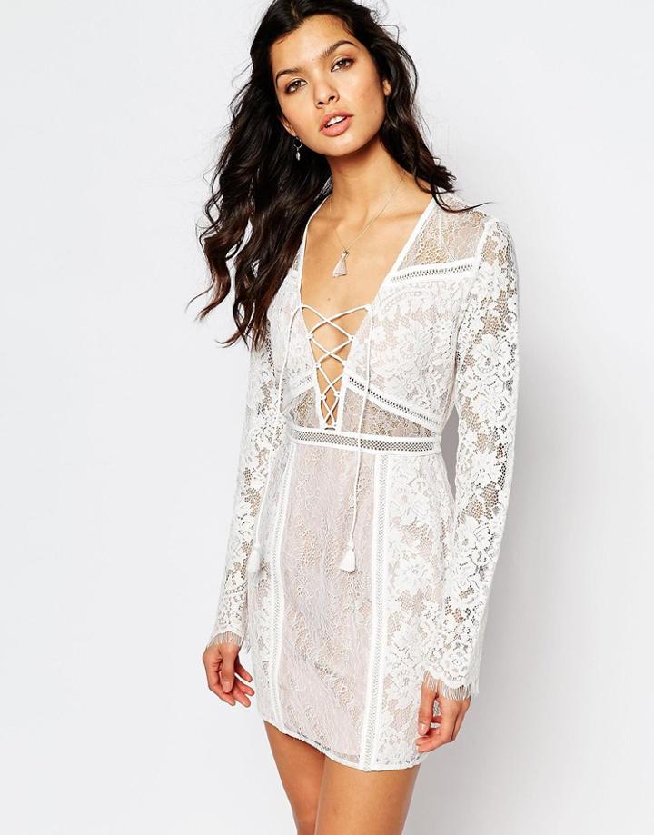 The Jetset Diaries Caribbean Mini Dress In Ivory - Ivory