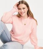 Influence Plus Frill High Neck Sweater In Pink