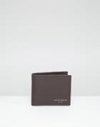 New Look Leather Wallet In Dark Brown - Brown