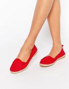 Asos Jewel Of The Nile Mesh Espadrilles - Red Mesh