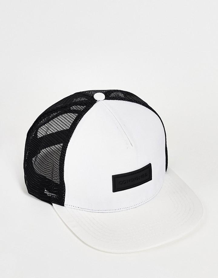 Consigned Ripstop Baseball Cap In White