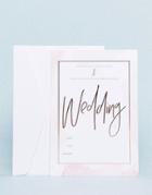 Typo Water Color Wedding Invitations 10pk - Multi