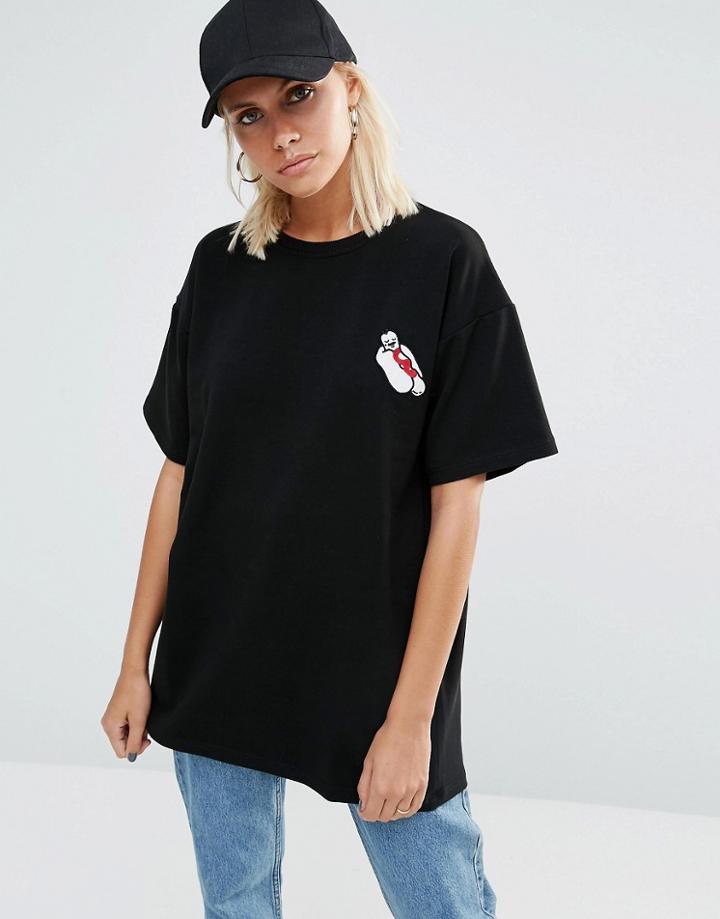 This Is Welcome Wishdom Hotdog Oversized T-shirt - Black