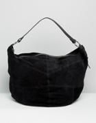 Asos Oversized Suede Slouch Bag - Black