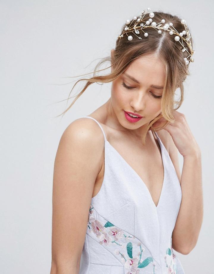 Asos Statement Hero Headband - Gold