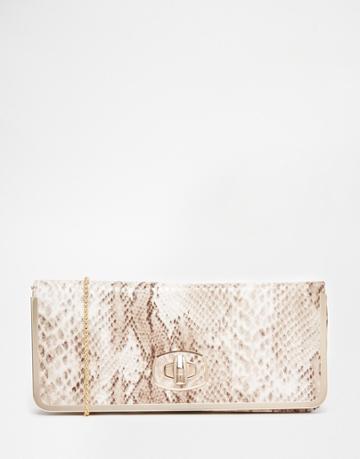 Juno Snake Print Clutch Bag - Snake