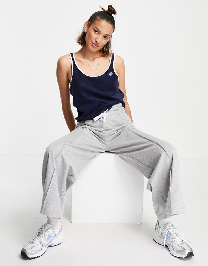 Element Alexis Velvet Tank In Navy