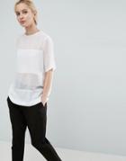 Asos Woven T-shirt In Sheer & Solid - White