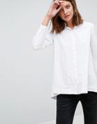 Stradivarius Poplin Trapeze Shirt - White