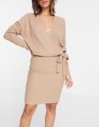 Vila Knit Skirt In Beige - Part Of A Set-neutral