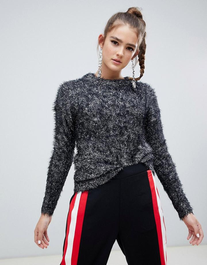 Noisy May Tinsel Sweater - Gold