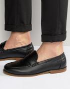 New Look Penny Loafer In Black - Black