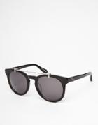 Vivienne Westwood Anglomania Round Bar Detail Sunglasses - Black