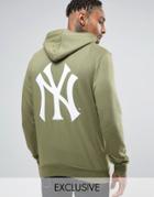 Majestic Yankees Hoodie With Back Print Exclusive To Asos - Green