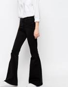Dr Denim Brigitte High Waist Skinny Flare Jeans - Black