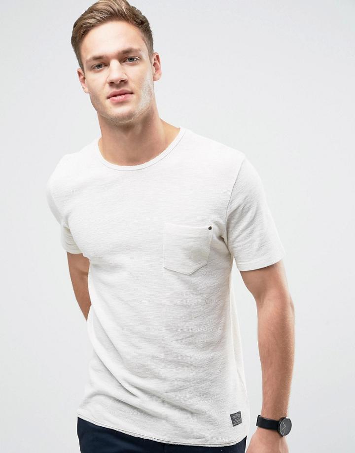 Jack & Jones Vintage T-shirt With Rivet Pocket - White