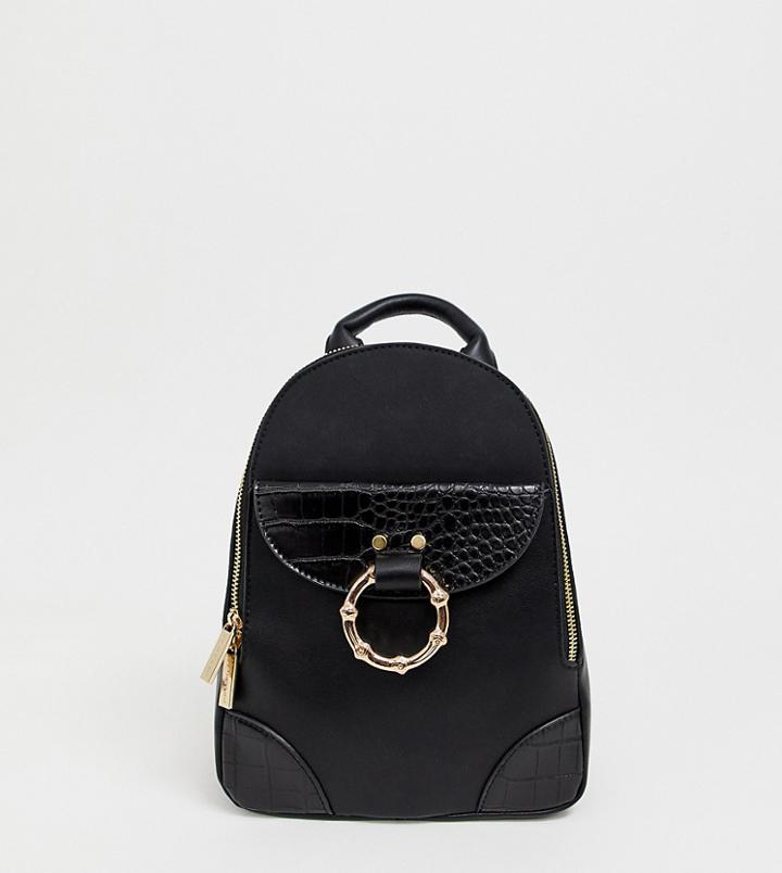 Skinnydip Caleb Black Backpack With Gold Hardware - Black