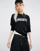 Carhartt Wip College Sweat Sweater With Logo In Knit - Black