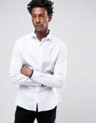 Noose & Monkey Skinny Smart Shirt With Collar Detail - White