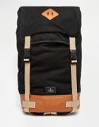 Asos Backpack With Contrast Trims - Black