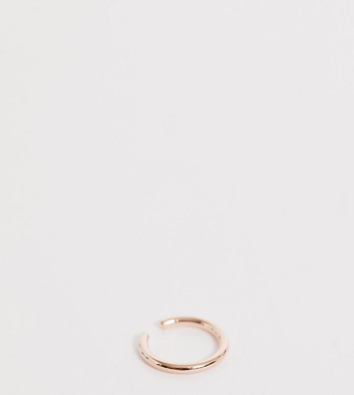 Astrid & Miyu Rose Gold Plated Basic Ear Cuff - Gold