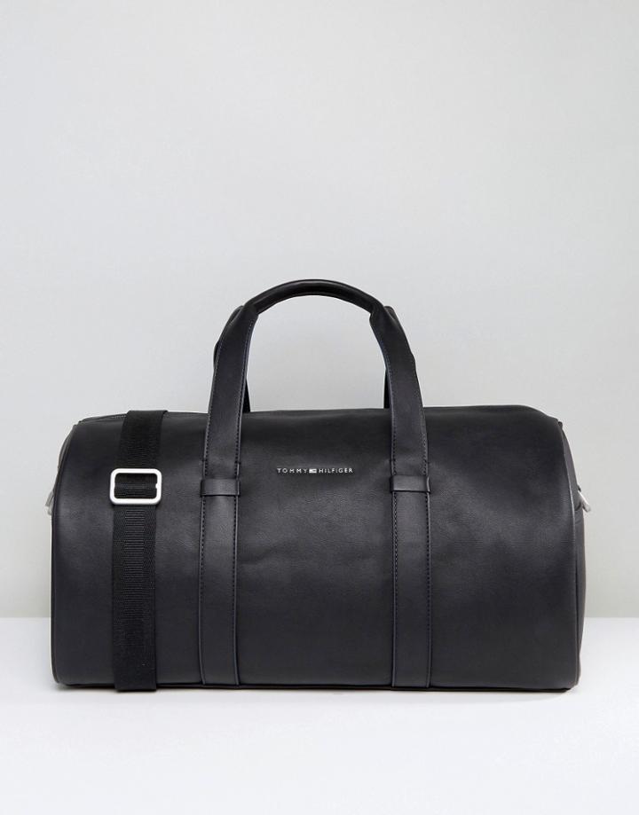 Tommy Hilfiger Leather Look Carryall Black - Black