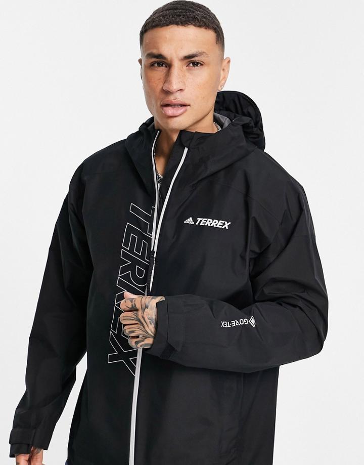 Adidas Terrex Gore-tex Paclite Rain Jacket In Black