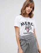 Vero Moda Tiger Print T-shirt - White