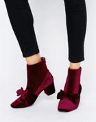 Asos Rayal Bow Ankle Boots - Brown