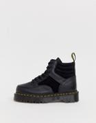Dr Martens Zuma Flat Chunky Leather Boots In Black - Black