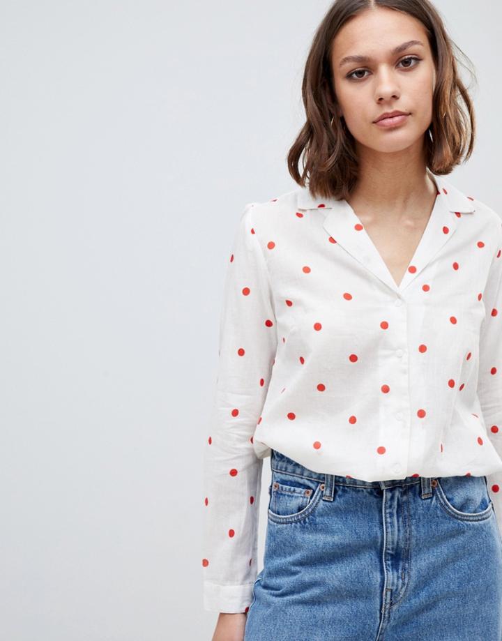 Ichi Spotty Oxford Shirt - Multi