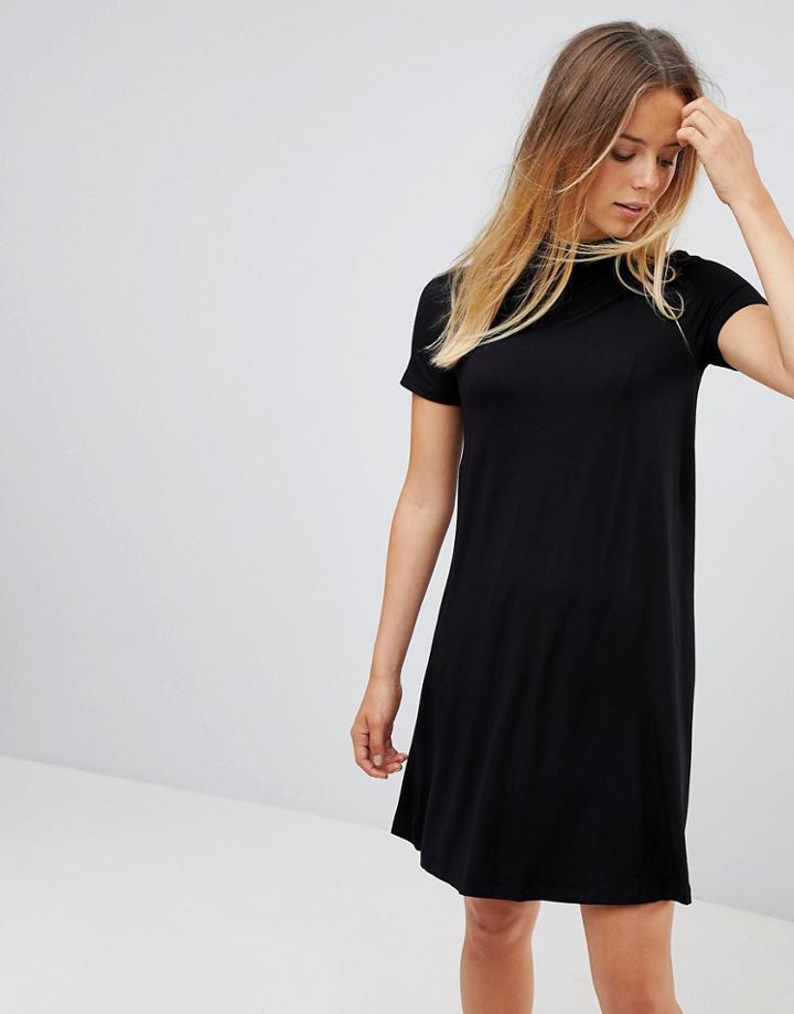 Vero Moda High Neck Swing Dress - Black
