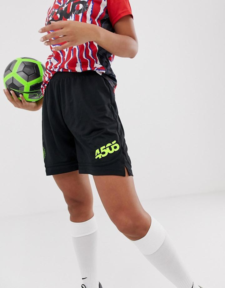 Asos 4505 Soccer Short With Dolphin Hem-blue