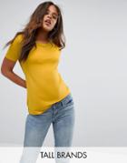Noisy May Tall Round Neck T-shirt - Yellow