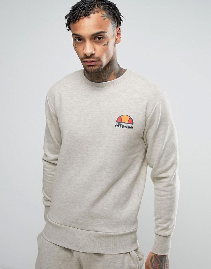 Ellesse Sweatshirt With Small Logo - Stone