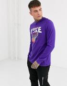 Nike Basketball Long Sleeve T-shirt In Purple