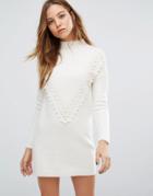 Vero Moda Oversized Sweater Dress - Cream