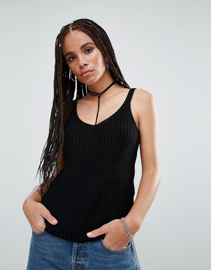 Noisy May Dude Sweater Vest - Black