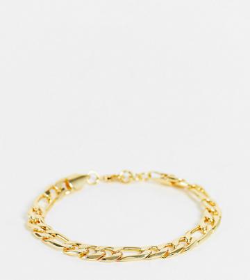 Designb London Curve Chain Bracelet In Gold Plate