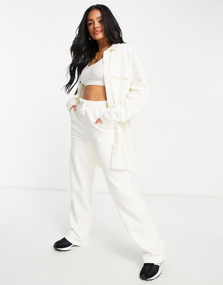 Na-kd Straight Leg Sweatpants In Off White