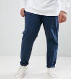 D-struct Plus Elastic Waist Cropped Chino Trousers - Navy