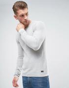 Only & Sons Knitted Sweater In Textured Knit - Gray