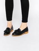 New Look Premium Real Leather Tassel Loafer - Black