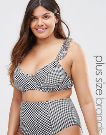 Costa Del Sol Gingham Bikini Top - Gingham