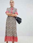 Vila Printed Retro Midi Dress - Multi