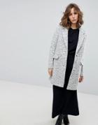 Selected Femme Aber Tailored Coat - White